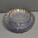 bUCLA 40PCS Clear and Gold Plastic Plates - Fancy Lace-Edge Clear Plates with Gold Trim Hammered Disposable - Include 20 Each(Dinner&Dessert) for Party & New Year