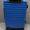 Amazon Basics 21" Hardside Carry-On Luggage with Expandable Space, Scratch-Resistant Surface, Telescoping Handle, Four Multi-directional Wheels, Light Blue
