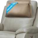 Recliner Headrest Pillow, Adjustable Comfort Neck & Head Support Pillow, Soft Velvet Non-Slip Headrest for Pain Relief & Relaxation, Ideal for Recliner, Couch, Chair, Sofa (Camel)