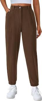 Womens Trendy and Stylish High Waisted Pants Work Pants Or Casual Wear Trousers Ankle Length Trousers (Large)