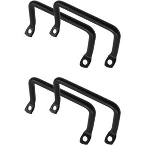 HEVSTIL 4 Pcs Cutting Board Cabinet Hardware Handle Pull-Black, Matte Black Cabinet Hardware Furniture Pulls, Metal Serving Tray Handles, Fruit Trays, Drawer Pulls Sliding Door Pulls, 3.54 Inches