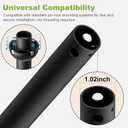 Haipeel 24 Inch Ceiling Fan Downrod, 2 FT Extension Rod with Extended Cord, 1 Inch Diameter Not Threaded Downrod for Ceiling Fan, Heavy Duty Ceiling Fan Accessories (Black)