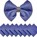 Homejoy Plaid Cloth Napkins Set of 8, Checkered Style Jacquard Fabric Polyester Washable Reusable Cloth Napkins for Kitchen Dining Restaurants Wedding Party 17X17 Inch Navy Blue