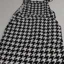 Milumia Women's Houndstooth Print Adjustable Straps Short Overall Dresses (Black and White) S
