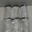 6 Pack Plastic Jars Containers with Lids Wide-mouth Refillable Leakproof Reusable Round Empty Jars for Travel Cosmetic Dry Food Spice Cookie Candy Home Kitchen Organizing(Black)