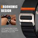 Bandletic Compatible with Apple Watch Ultra Band Men Women, Wide Soft Stretchy Rugged Sport Straps with G-Hook for iWatch 49mm(Ultra 3/2/1),46mm(11/10),45mm(9/8/7),44mm(SE3/SE2/SE/6/5/4),42mm(3/2/1)