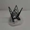 Set of 3 Black Metal Pizza Riser Racks, Twisting Geometric Pizza Table Stand Serving Tray Holder, Tabletop Square Dessert Food Stand Platter Risers for Christmas Thanksgiving Home Party