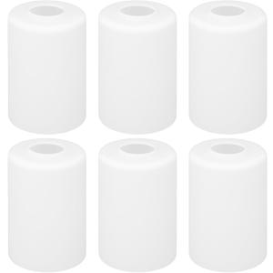 6 Pcs White Glass Shade Replacements - Premium Cylinder Glass Lampshade Cover, Replacement Lamp Globe for Chandelier Pendant Wall Light Sconce (white)