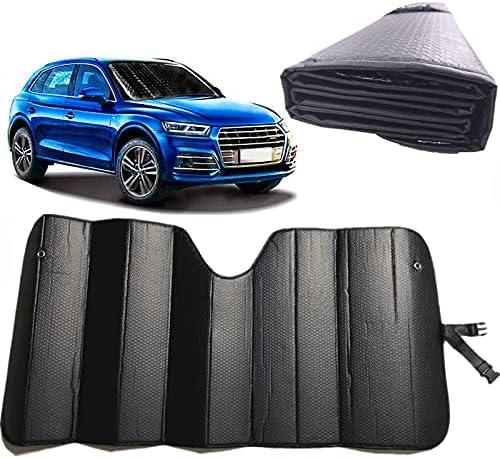 GWUSKDT Car Sun[Shade], Sun Protector,Foldable Front Window Shade-Thicken 5-Layer Bubble for Auto Windshield UV Protection and Heat Reflector 58"x 27.5" (Black)