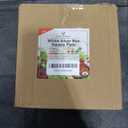 Oasis Creations White Square Plates with Geometric Black and Silver Lines 7.25" - 50 count - Premium Hard White Plastic -Disposable and Reusable - Salad Appetizer Dinner - Party Plate Set