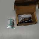 Ivilon Ceiling or Wall Mount Curtain Rod Brackets Holders for Curtain Rods of 7/8 and 1 Inch Diameter. Set of 2. Color Black