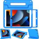 LTROP Case For iPad 9th Generation/iPad 8th Generation/iPad 7th Generation for Kids, iPad 10.2 2021/2020/2019, Shockproof Handle Stand, Blue