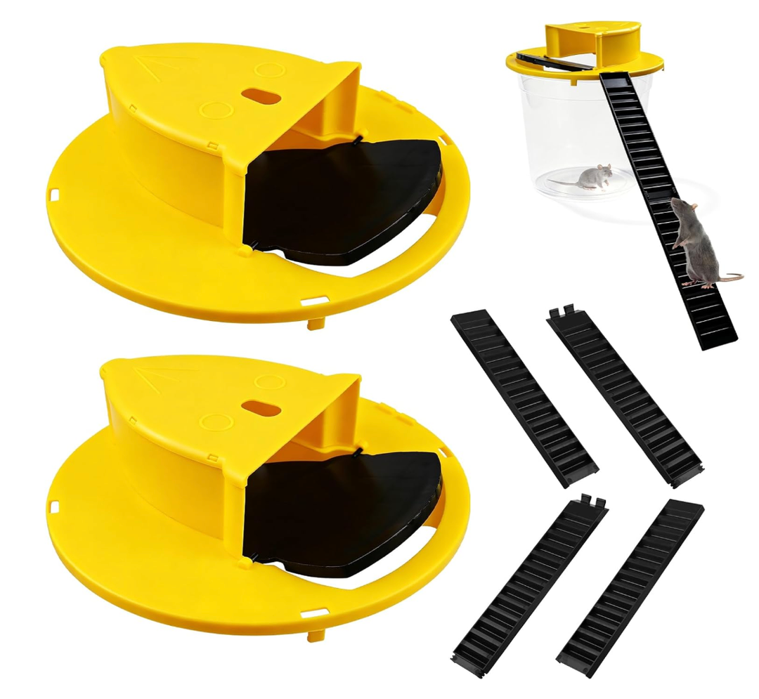 Mouse Trap Bucket,Automatic Reset Mouse Trap, Bucket Mouse Traps for Indoor Use - Flip and Slide Design for Home & Garage, Compatible with 5 Gallon Buckets