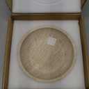 Marble Decorative Bowl for Kitchen Counter, Natural Travertine Serving Bowl with, Modern Display Bowl for Dining Table Centerpiece Home Decor(7.8 Inch) (yellow)