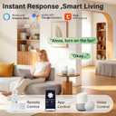 52" Smart Flush Mount Ceiling Fans with Light Remote,Wood,Low Profile,Black | Alexa/App Control,Easy Install,Quiet,Hugger LED Ceiling Fan for Outdoor Indoor Patio Bedroom Living Room,3 Blade,High CFM