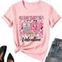 Valentine Day Girl Love Heart Shirt Kids Valentine Day Cute Cat Short Sleeve Love Heart Boy Tee Top (XXL)