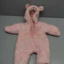 JiAmy Baby Snowsuit Baby Printed Winter Clothes With Flod-Over Girl Boy Hooded Outfits Jumpsuit Coat Size 3-6M