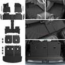 Palisade Floor Mats - Car Mats for 2026 Hyundai Palisade Hybrid 7 Seats(Not for Gas), All Weather Full Set Floor Mats Cargo Liner with Backrest Mat and Door Sill Guards for Palisade Accessories
