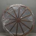 Wood Wagon Wheel Decorative Old Western Style Wagon Wheel Decor Vintage Rustic Wall Hanging Wood Cartwheel Decor for Garden Bar Patio Garage Farmhouse(30 Inch,Brown)