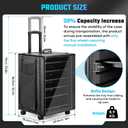 Miniatures Storage Case Miniatures Transport Case.Stackable Carrying Case with Trolley & 360° Wheels 6 Trays. Aluminum Alloy Frame with Lock Slot (X-Large Size:14 * 16 * 20.5in)