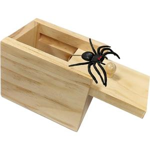 Spider Prank Box Gag Gift, Funny Surprise Gift Box Christmas White Elephant Gifts for Adults Men Women Birthday, Wooden Jump Scare Toys for Kids Ages 3-5-7 4-8-12 Year Old Boys Girls Stocking Stuffers