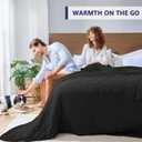 King Size Weighted Blanket for Adults (20 lbs, 80 x 87, Black) Cooling Heavy Blanket for Sleeping Perfect for 190-210 lbs, Breathable Blanket for Adults & Couple All Season, Machine Washable