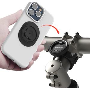 sincetop Bike Phone Mount, Secure Lock & Quick Release Bike Cell Phone Holder - Aluminum Stem/Handlebar Phone Mount for Bicycle/MTB/Scooter, Motorcycle Phone Holder for iPhone and 4"-7.3" Smartphones
