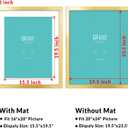 LaVie Home 20x24 Picture Frame Gold Poster Frame,Display Pictures 16x20 with Mat or 20x24 Without Mat, Stable and Sturdy Frame and Polished Plexiglass, Horizontal and Vertical Format of The Walls