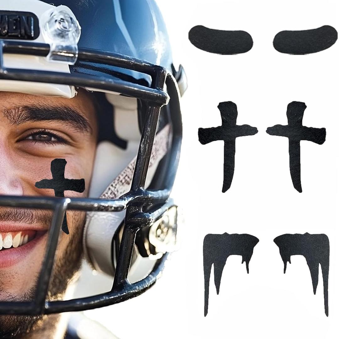 2 x 60 Pairs Eye Black Stickers for Kids, Sports Face Eyeblack Sticker for Baseball Football Softball Themed Party Birthday Party Supplies (MIXED)