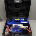 Electric Car Jack kit 5 Ton 12V Electric Floor Jack Lift for Vehicle, Electric Hydraulic Jack Auto Repair Tool Set with Builtin Inflator and Impact Wrench for SUV Sedan Truck Tire Change Blue