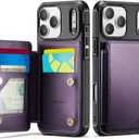 Vinich for iPhone 17 Pro Wallet Case with Card Holder, RFID Blocking Credit Slots Kickstand Shockproof Phone Cover Fit for iPhone 17 Pro 6.3" Purple