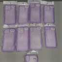 9 PCS Cute Cases Wave Frame Shape Soft Silicone Shockproof Protective Slim Phone Cover for Women Girls, Clear/Purple
