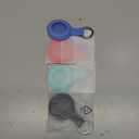 4Pack,Compatible with Airtag Holder Case with Keychain IPX8 Waterproof,Shockproof GPS Tag Tracker Cover [Anti-Scratch] [PC+Silicone] for Item Finders Case for Pets,Kids,Luggages-Black/Blue/Green/Red