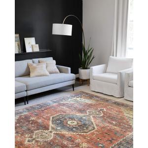 Loloi Skye Collection SKY-11 Rust/Blue 9'-0" x 12'-0" Area Rug
