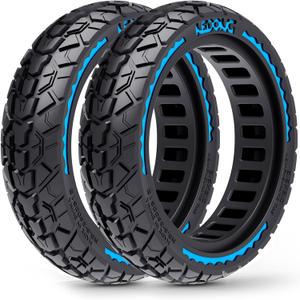 8.5x2.0 Solid Scooter Tires 2-Pack, 50/75-6.1 Airless Tubeless Tire Replacement for Gotrax GXL V2/XR/APEX, Hiboy S2