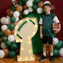 imprsv Football Party Decorations 2026 3FT Football Trophy Marquee Light Up Sign for Game Day Supplies, First Year Down Birthday Party Decorations