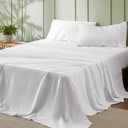 Bedsure Full Size Bed Sheets - 4 Pieces Soft Full Sheet Set - Breathable & Cooling - Hotel Luxury - Easy Care Polyester Microfiber Bedding for Women, Men, Bright White