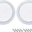 uxcell 2pcs 5" Mounting Hole Diagonal Distance Speaker Grill Mesh Decorative Circle Woofer Guard Protector Cover White