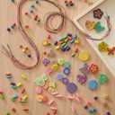 Melissa & Doug Created by Me! Bead Bouquet, Deluxe Wooden Jewelry Making Kit, 220+ Bright Colored Beads & Cords, DIY Necklace & Bracelet Making Kit, Arts & Crafts Toddler Toys for Kids Ages 4+