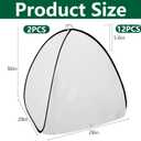 DECOHS 2 Pcs White Pop Up Plant Shade Cover Tent, 30 x 28 x 28 Inch Garden Sunshade Cloth Sun Protection Tent, 60% Sunblock Plant Cover Net with Stakes for Outdoor Plants Flower Potted