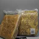 Chezmoi Collection 7-Piece Jacquard Floral Comforter Set (King, Gold)