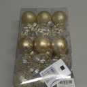 60mm/2.36 Inch Clear Christmas Ball Ornaments Set, 30ct Champagne Gold Christmas Ornaments Ball for Christmas Tree Decoration Shatterproof Transparent Baubles with Stuffed Decoration for Wedding Party