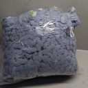 Chunky Knit Blanket Throw Knitted Throw Blankets for Couch Bed Fluffy Soft Blanket with Jumbo Chenille Yarn Thick 100% Handmade (Dusty Blue)