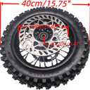 10" Rear Wheel Rim Tire Assembly for 50cc 110cc 125cc Dirt Bike tao TTR SSR CRF Apollo 12mm axle Includes 190mm Brake disc 80/100-10 Tire Tube With Brake Rotor and 420 Sprocket