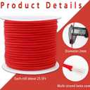 12rolls Colored Elastic Stretch String Assortment 2mm 300ft Elastic Round Beaded Cord Small Bungee Shock Cord for Pony Silicone Beads Large Hole Bead Keychain Bracelet DIY Crafts & Sewing (ZH169), 300 feet , 2 millimeters