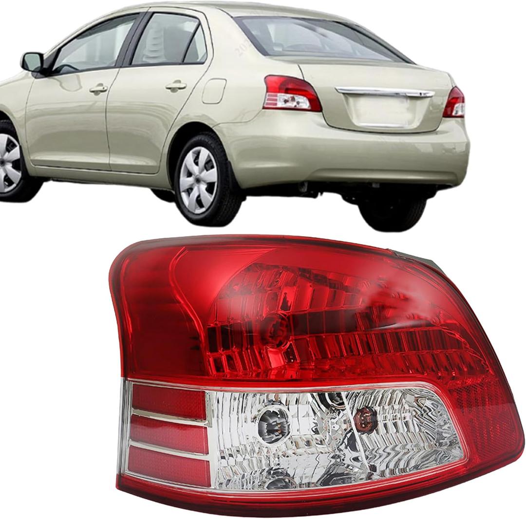 LH Driver Side Tail Light Replacement for Toyota Yaris Sedan 2007-2012 Tail Lamp 8156152550 TO2818133
