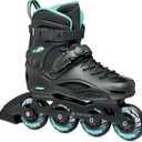 Rollerblade RB 80 Women's Urban Inline Skate, Black and Light Blue (5)