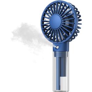 TOPK Portable Misting Fan - Rechargeable Handheld Personal Spray Water Mist Fan 32ml Water Tank Mini Cooling Hand Fans for Travel, Outdoors, Makeup, Camping, Home, and Office Use (Blue)