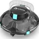 Cordless Robotic Pool Cleaner, Lasts 60 Min, Automatic Vacuum for Above-Ground Pools up to 538 Sq.ft,Portable, Self-Parking,Transparent Black