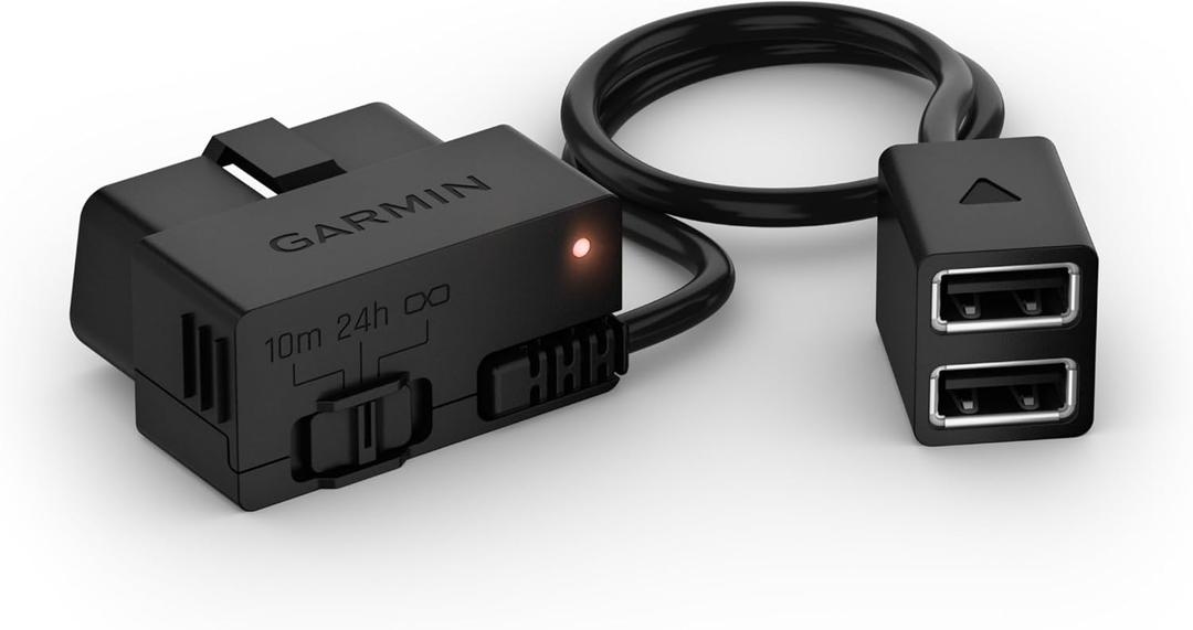 Garmin Constant Power Cable, Compatible with Garmin Dash Cam, Fits Vehicle's OBD-II Port for Power Even When Parked and Turned Off